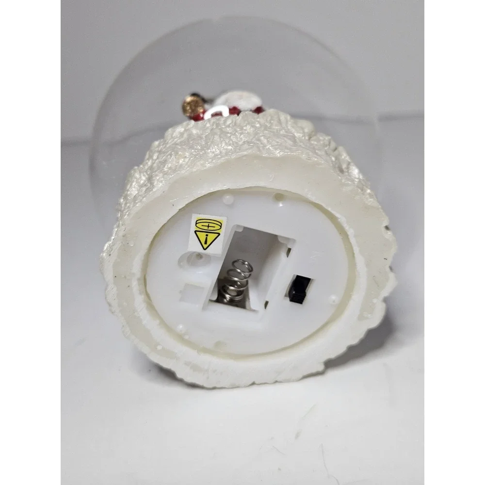 Vintage Santa Claus Snow Globe Ornament Glass Christmas Tree Hanging Bauble Faux